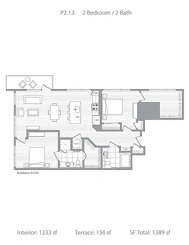 Floor plan PH2B