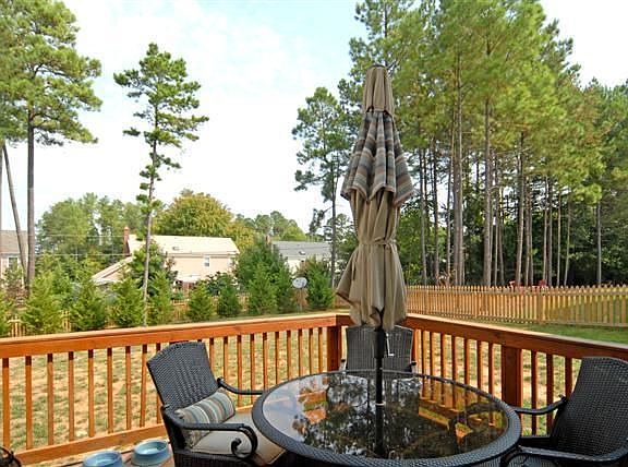 Deck overlooking Yard