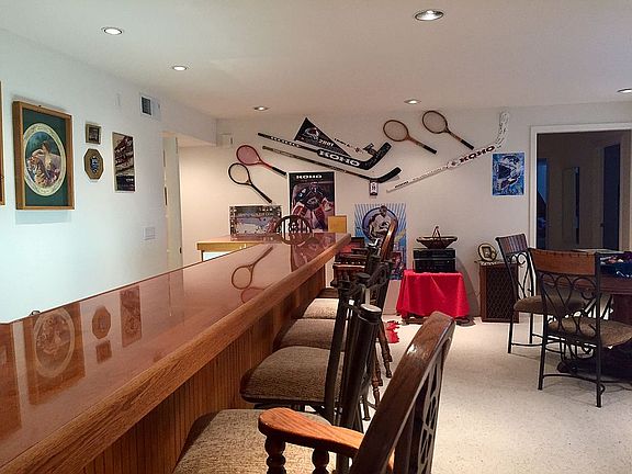 View of long bar downstairs