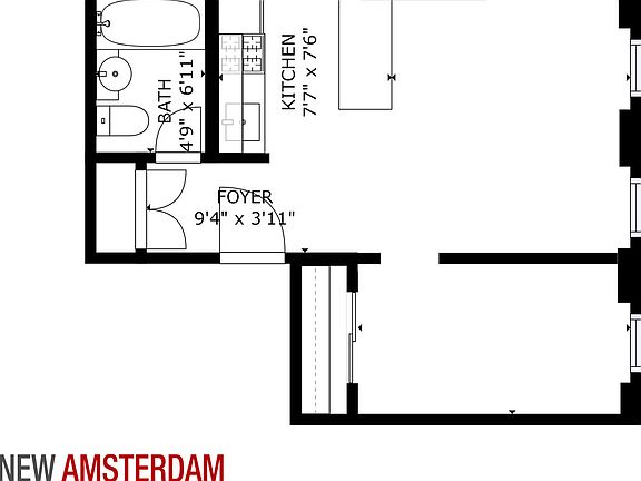 2nd image of 349 W 46th St APT 2S
