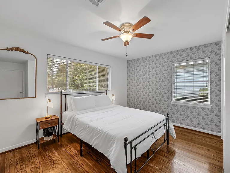 The third bedroom with two full-size beds