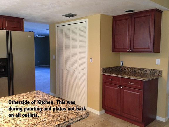 Pantry wall with cabinets