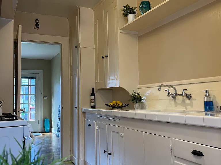 kitchen facing into home
