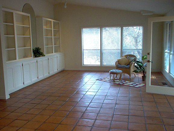 Large Living area with built in book case