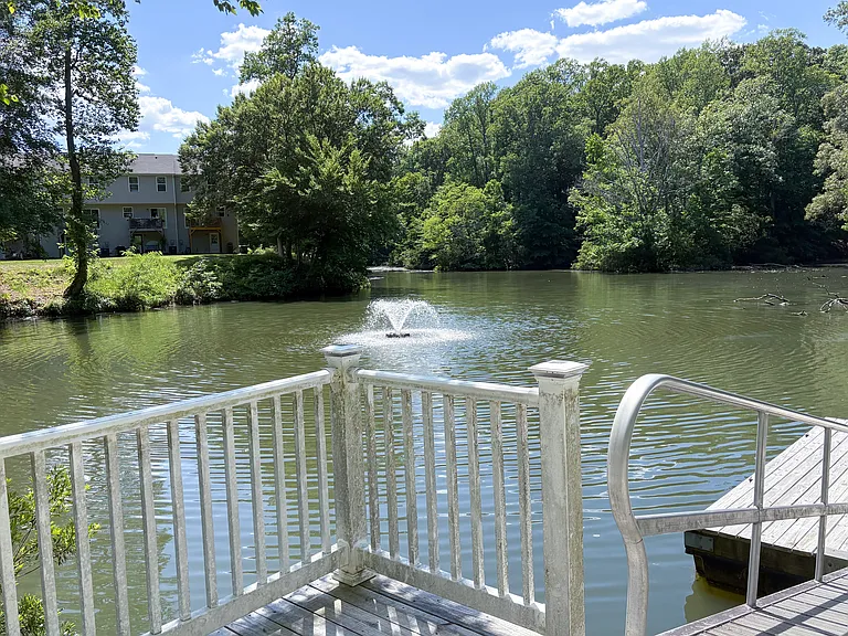 Condo amenities - lake with fishing dock