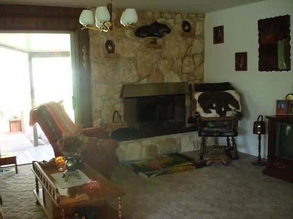 fireplace area