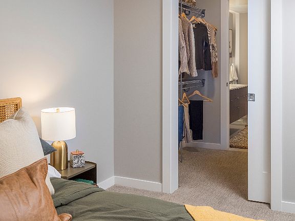 Master bedroom with pass through closet