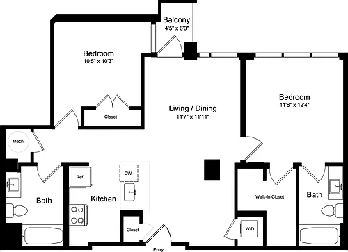 Floor plan 2C1