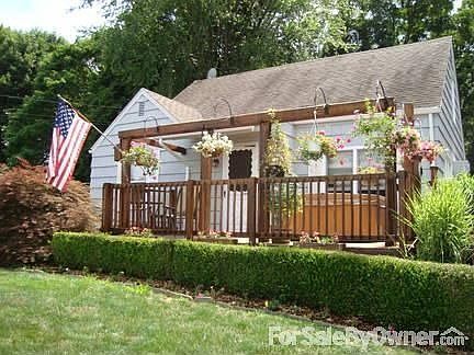Front deck and entry with hot tub
						:
						Pic from start of driveway, 220' off of road.