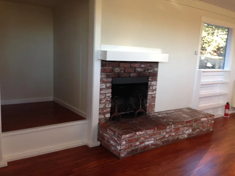 Fireplace and Bed Area