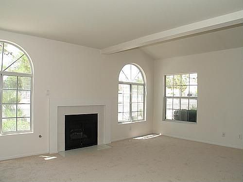 Living room with fireplace