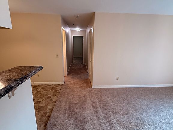 Hallway view from living room to bedrooms