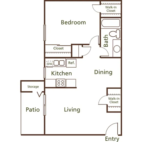 Floor plan One Bedroom A