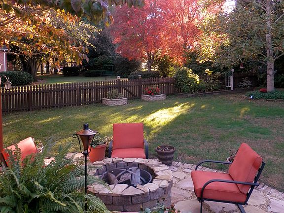 Firepit on patio