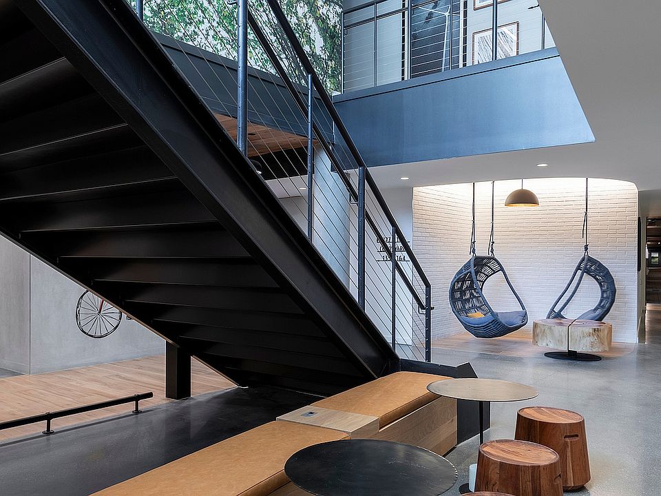 Stairway to Bike Room and Pet Spa