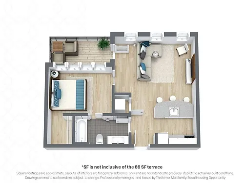 Floor plan Floodwall | +66 sqft Terrace