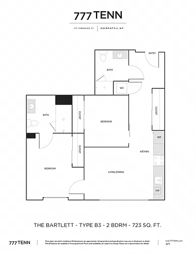 Floor plan The Bartlett + Den