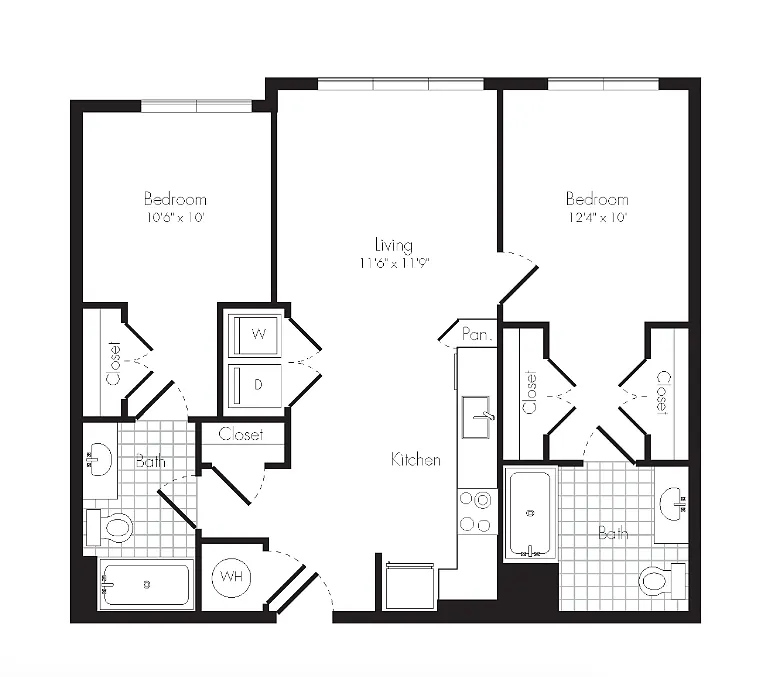Floor plan Two Bedroom