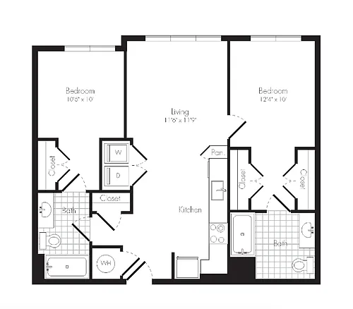 Floor plan Two Bedroom