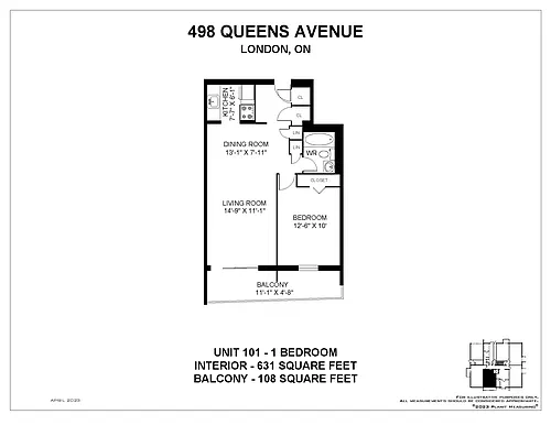 Floor plan 1 Bedroom 1 Bed 1 Bath