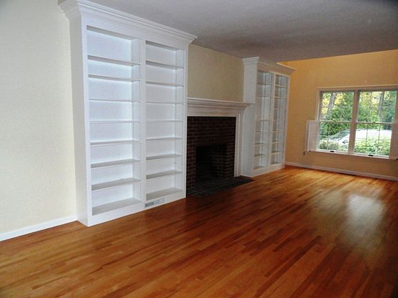 Hard wood floors in large living area