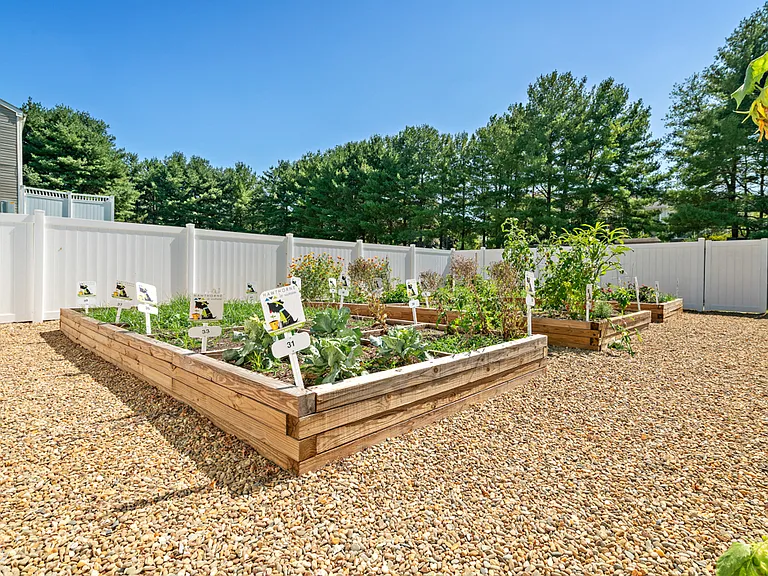 Take a stroll through the community garden at Hawthorne at Southside