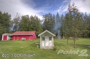Playhouse with barn and shed in back