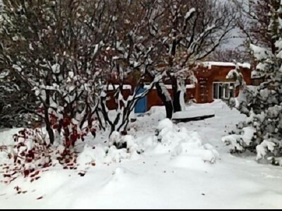 Snow melts quickly in Santa Fe. Fireplaces are extra cozy on cool days.