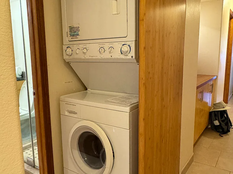 New washer and dryer in the unit
