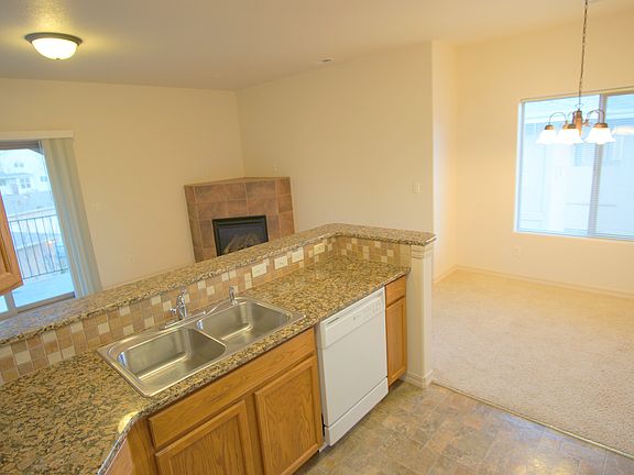 Kitchen to dining and living