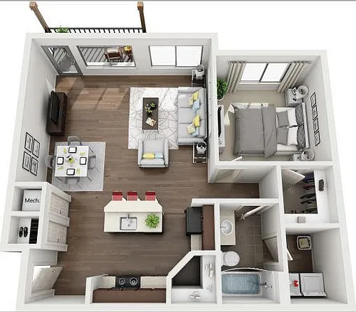 Floor plan 1X1