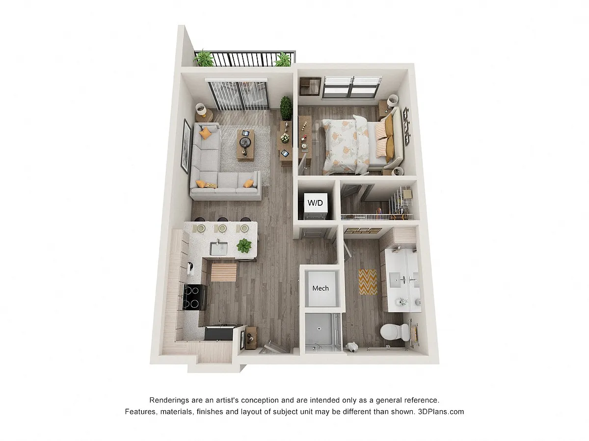 Floor plan 1B.HC