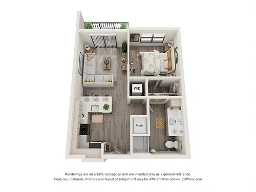 Floor plan 1B.HC