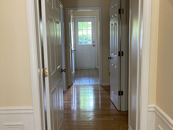 First floor hallway facing back door