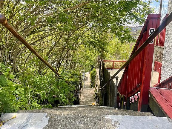 Stairs to water and downtown