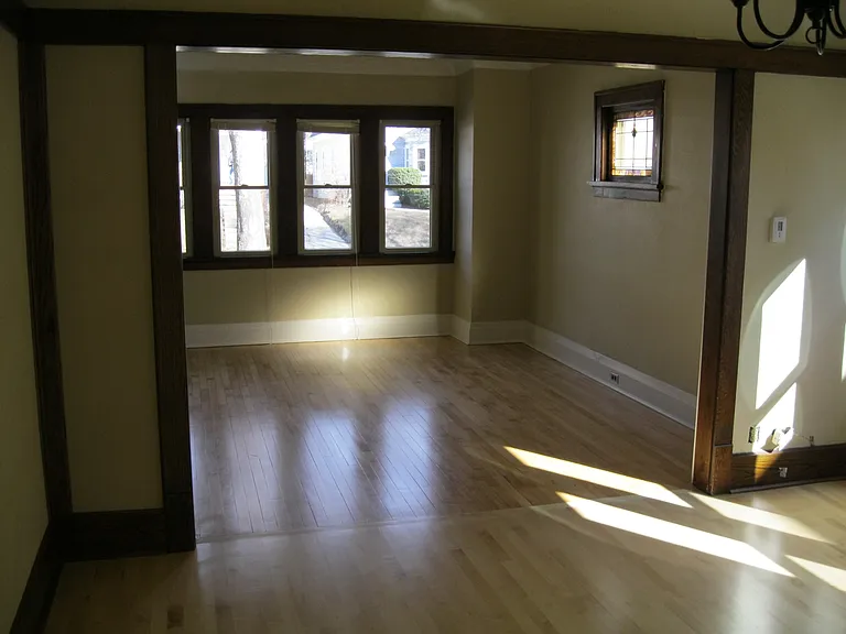 Looking from dining room into living room.