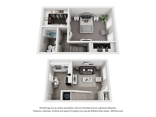 Floor plan 1 Bed 1 Bath