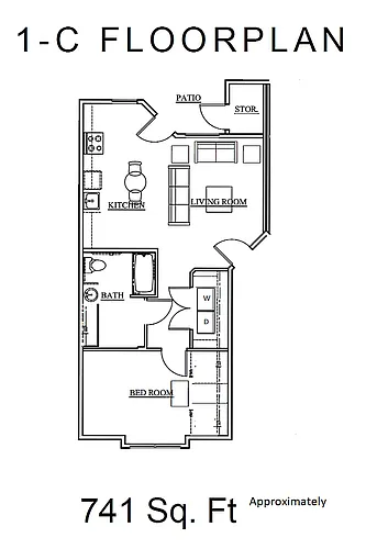 Floor plan 1 X 1
