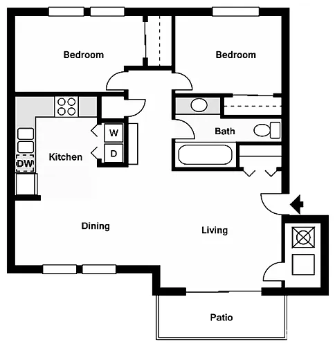 Floor plan 2x1H