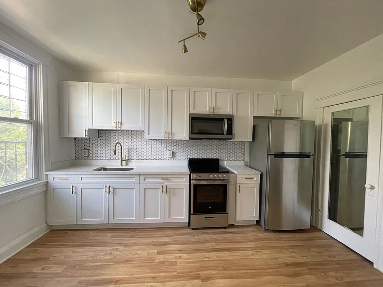 Newly updated kitchen with stainless steel appliances