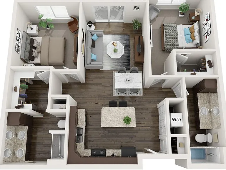 The Captiva: 2 bedroom, 2 bathroom with 1022 square feet of living space
$1360-$1470 per month