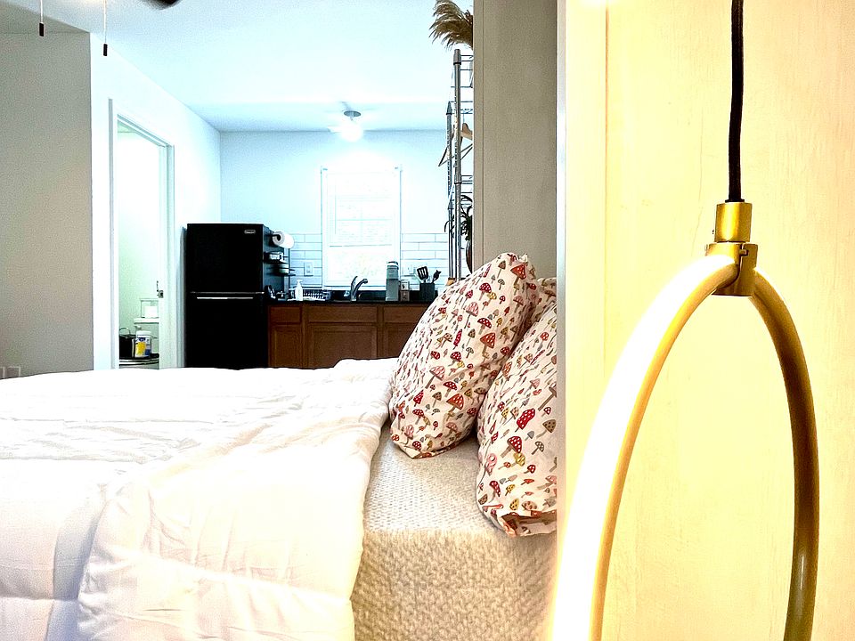 Wonderful Murphy bed that can be placed in the raised position if you would like to do a nice yoga session