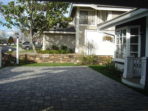 Courtyard from garage