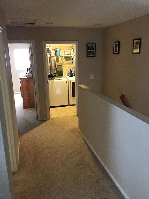 Hallway up stairs laundry room