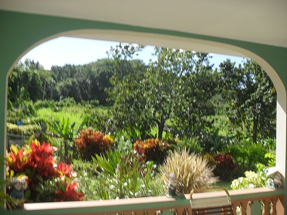 Side view looking out from front porch