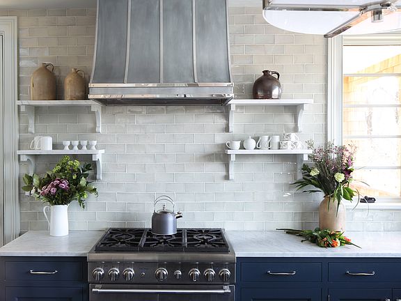 Kitchen, w/ zinc range hood