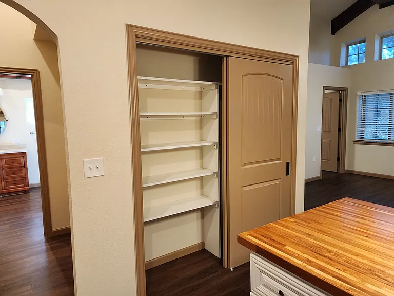 Shelving inside the pantry