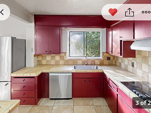 Freshly painted kitchen