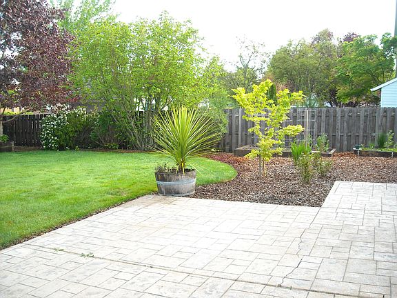 Patio and Raised Beds.