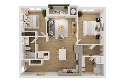 Floor plan 2 Beds 2 Baths